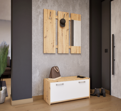 Lustra Előszoba Garnitúra (Artisan-Fehér) modern