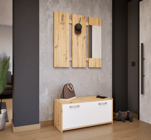 Lustra Előszoba Garnitúra (Artisan-Fehér) modern