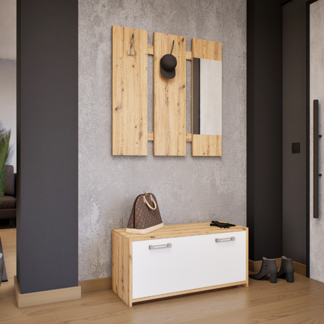 Lustra Előszoba Garnitúra (Artisan-Fehér) modern