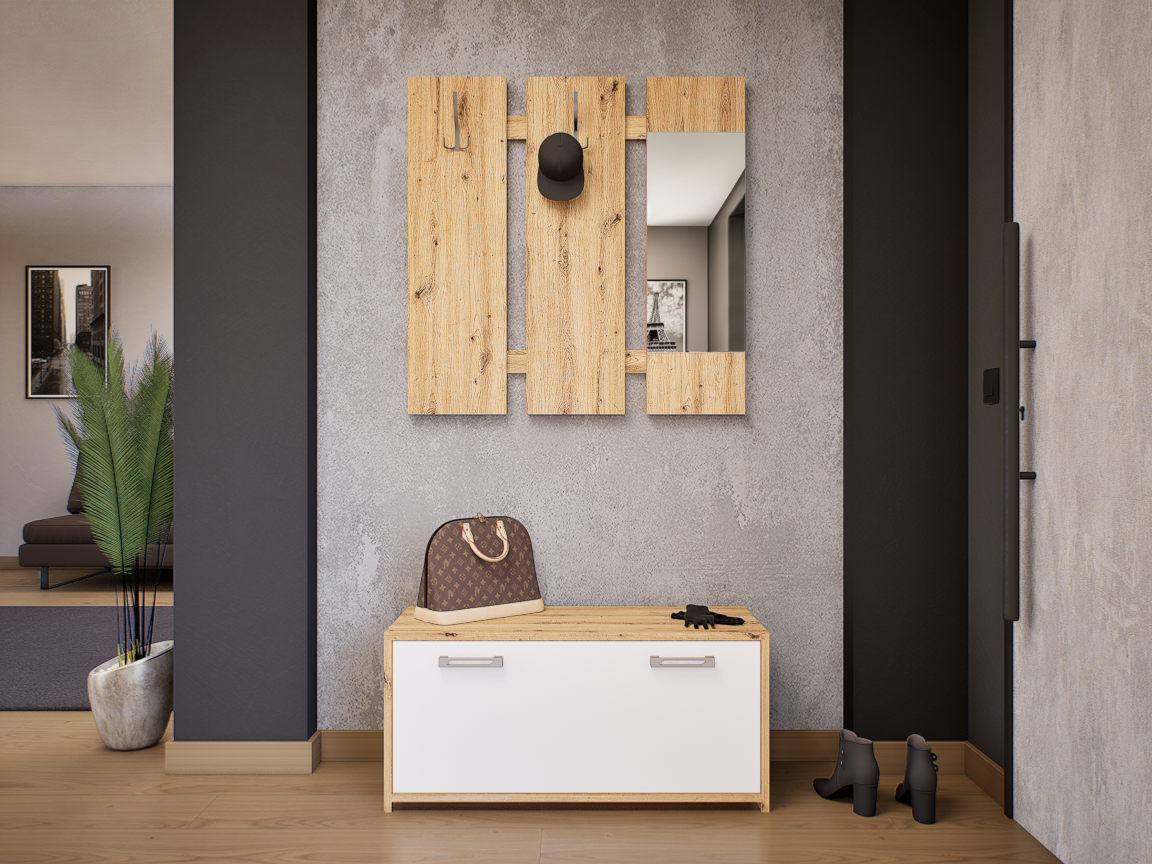 Lustra Előszoba Garnitúra (Artisan-Fehér) modern