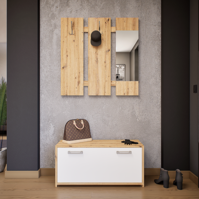 Lustra Előszoba Garnitúra (Artisan-Fehér) modern