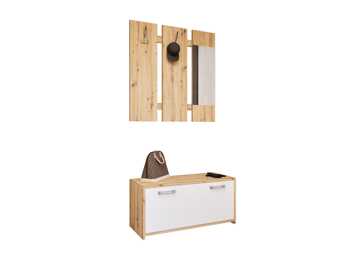 Lustra Előszoba Garnitúra (Artisan-Fehér) modern
