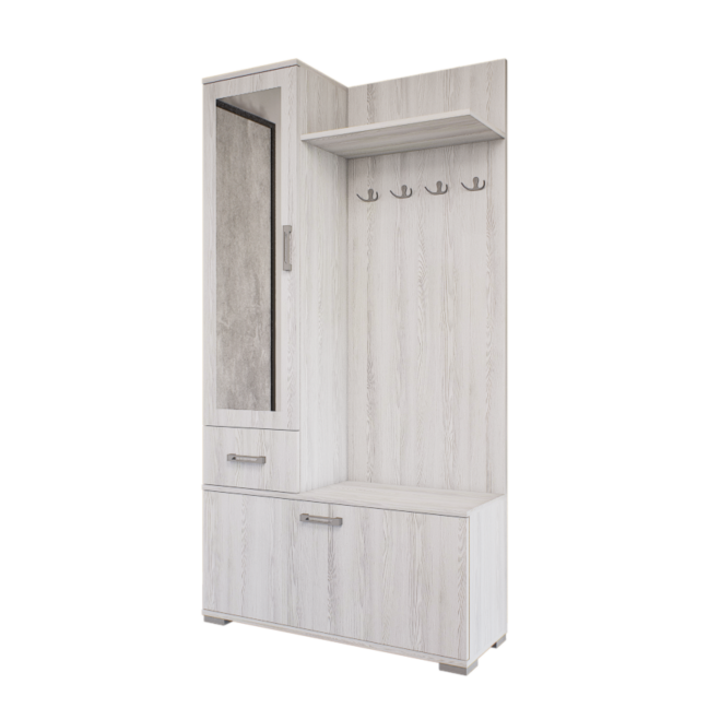 Portaro Előszoba Garnitúra (Hófehér kőris) modern