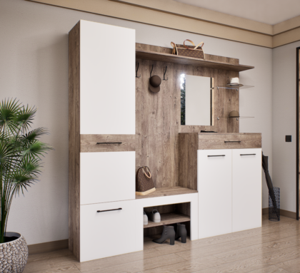 Modula Előszoba Garnitúra (Gotland-Fehér) modern