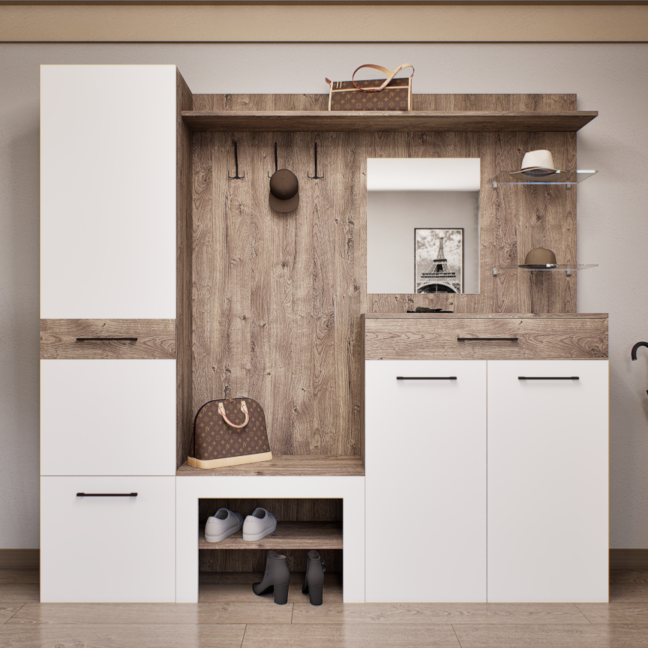 Modula Előszoba Garnitúra (Gotland-Fehér) modern