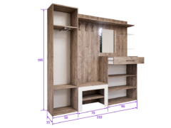 Modula Előszoba Garnitúra (Gotland-Fehér) modern