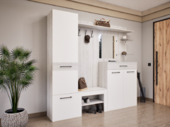 Modula Előszoba Garnitúra (Hófehér kőris-Fehér) modern