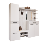 Modula Előszoba Garnitúra (Hófehér kőris-Fehér) modern